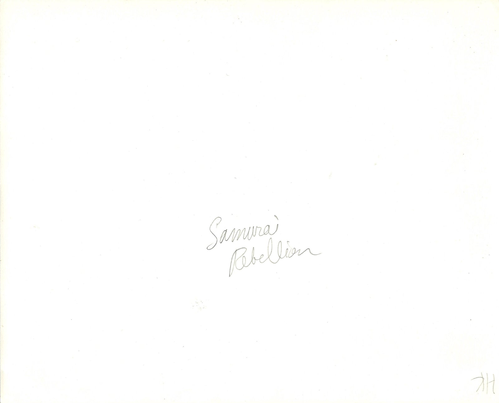 Samurai Rebellion Original Vintage Movie Poster