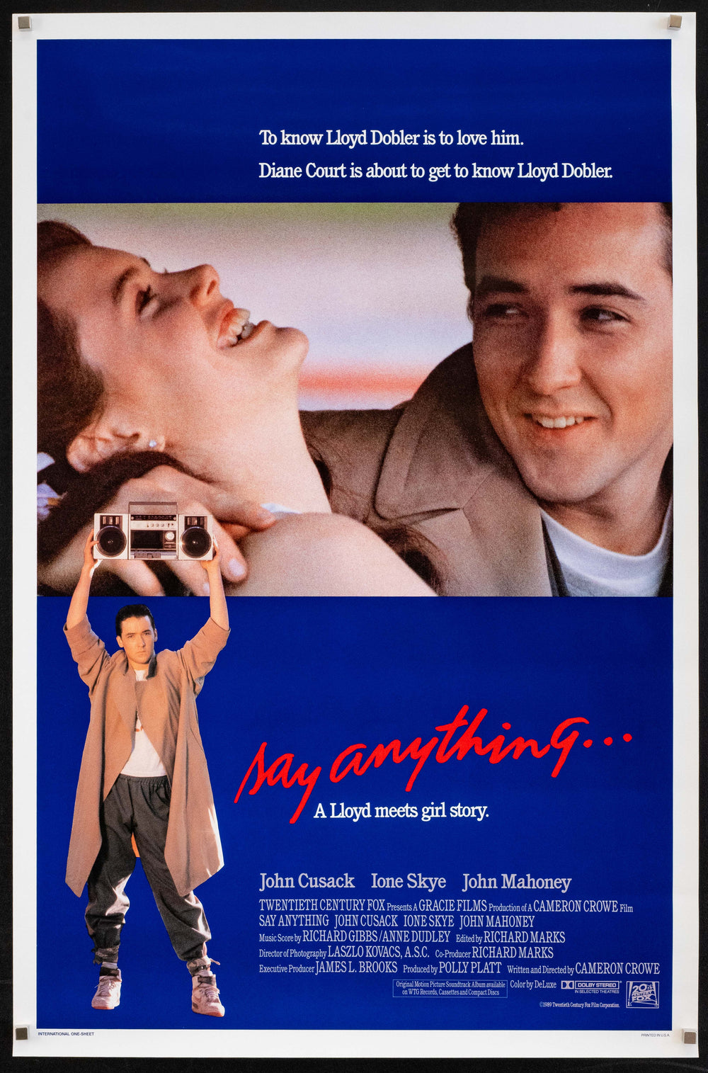 Say Anything Original Vintage Movie Poster