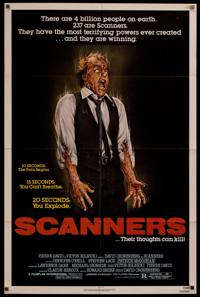 Scanners Original Vintage Movie Poster
