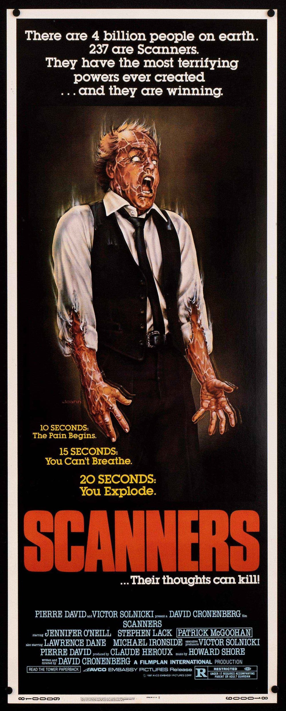 Scanners Original Vintage Movie Poster