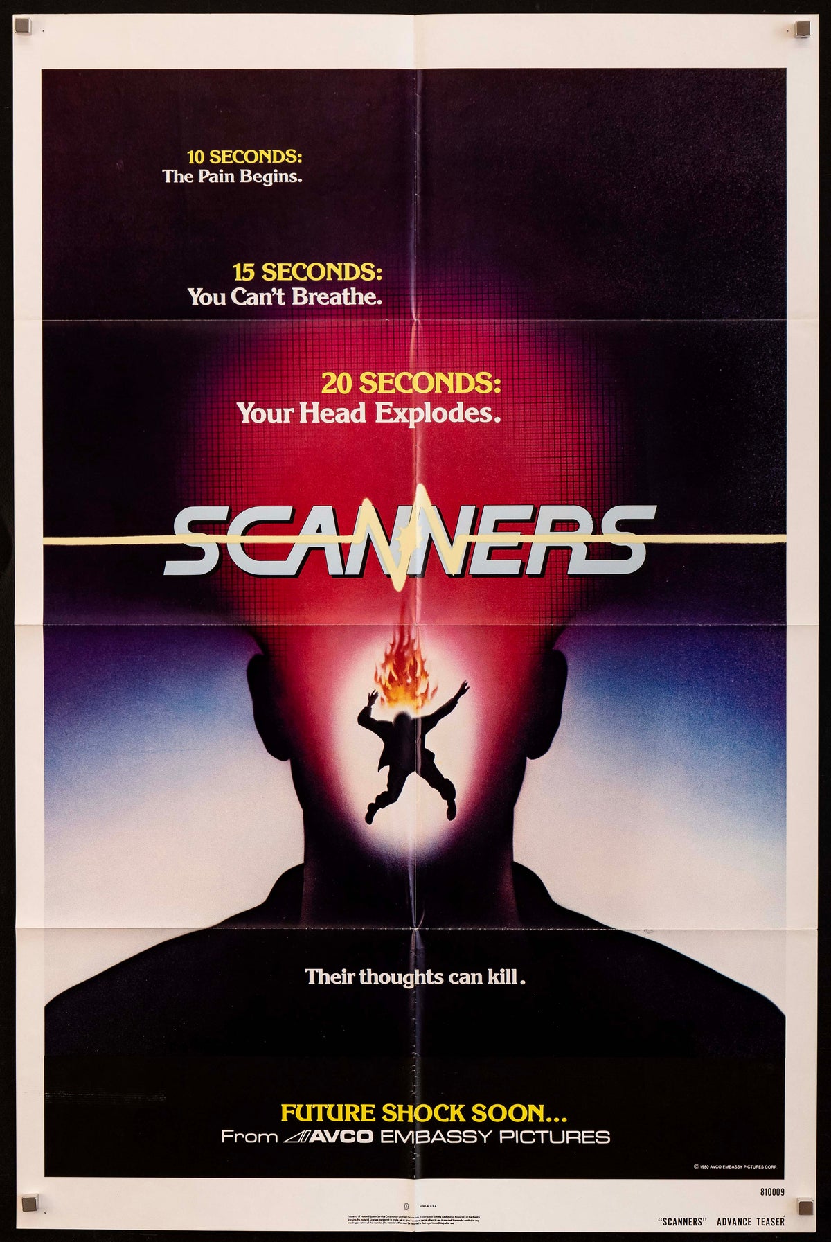 Scanners Original Vintage Movie Poster