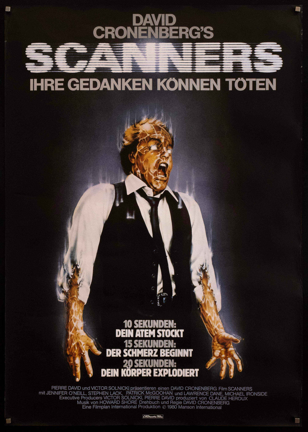 Scanners Original Vintage Movie Poster