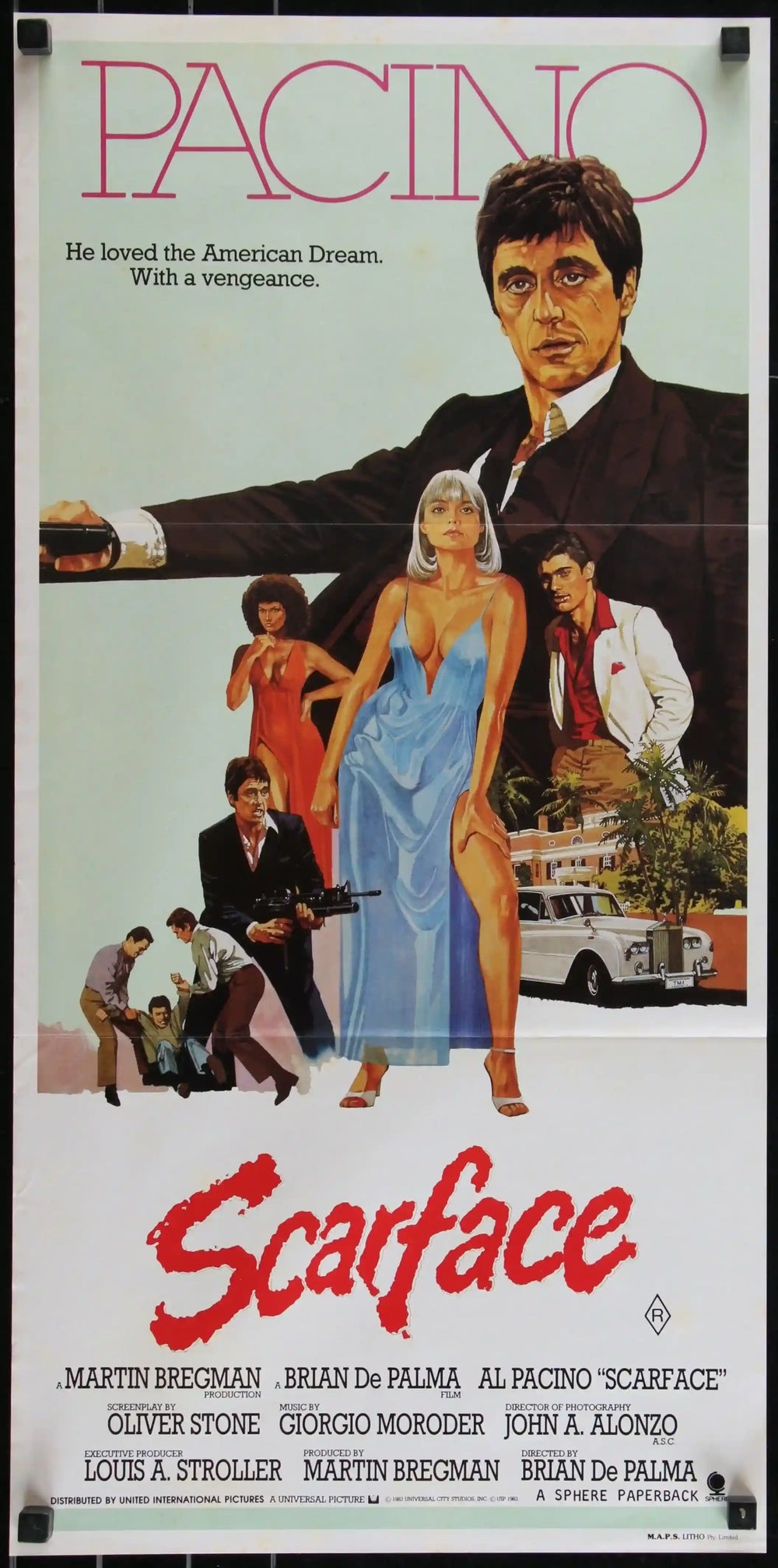 Scarface Original Vintage Movie Poster