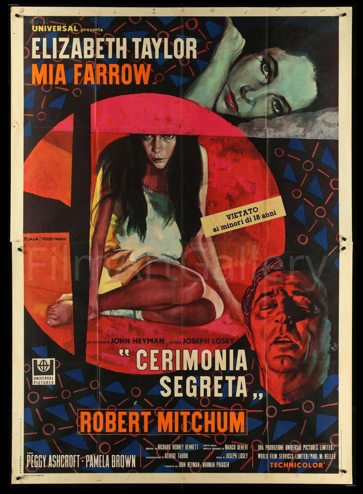Secret Ceremony Italian 4 Foglio (55x78) Original Vintage Movie Poster