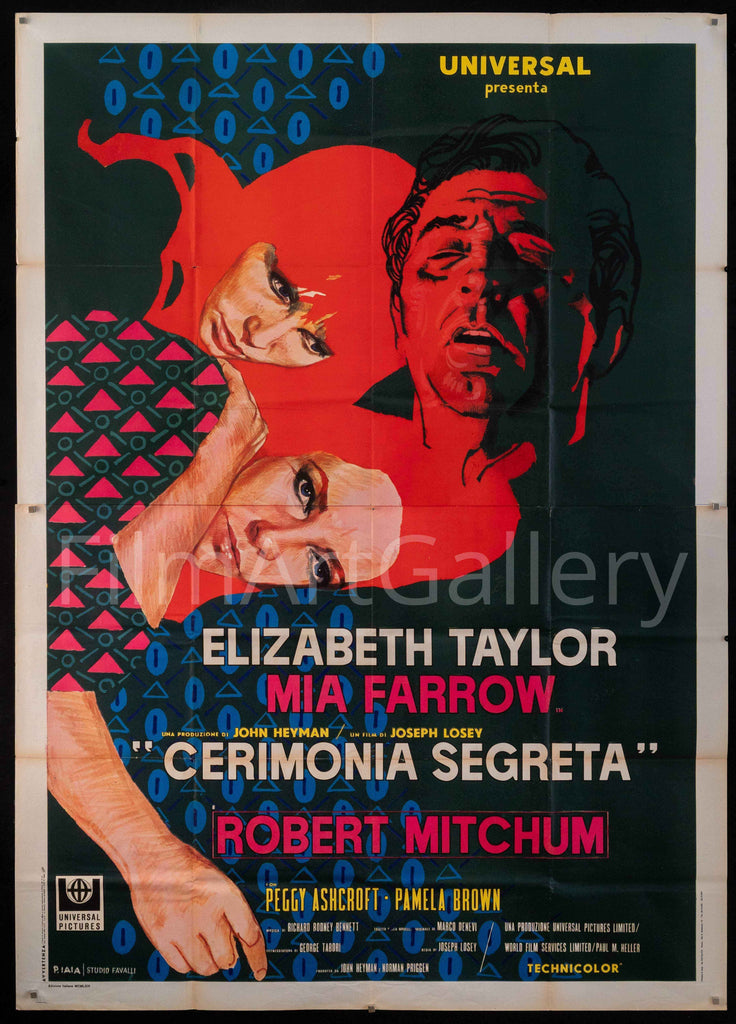 Secret Ceremony Movie Poster 1969 Italian 2 Foglio (39x55)