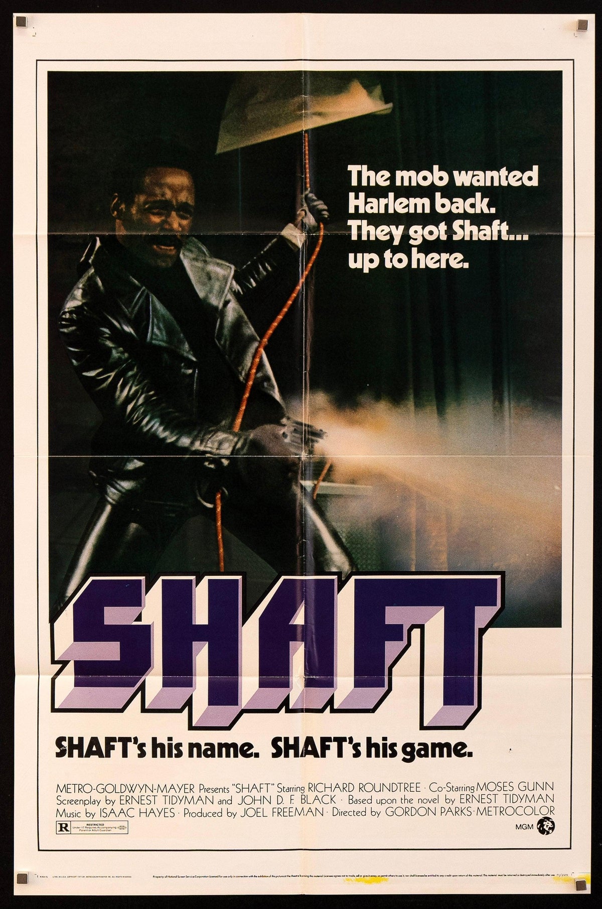 Shaft 1 Sheet (27x41) Original Vintage Movie Poster