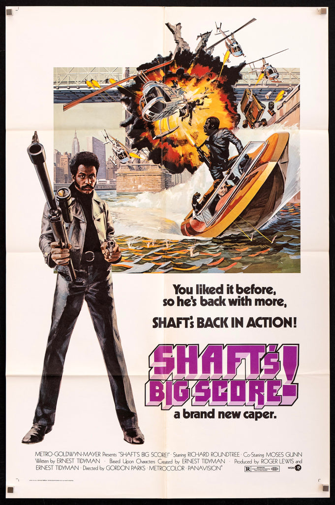 Shaft's Big Score Original Vintage Movie Poster