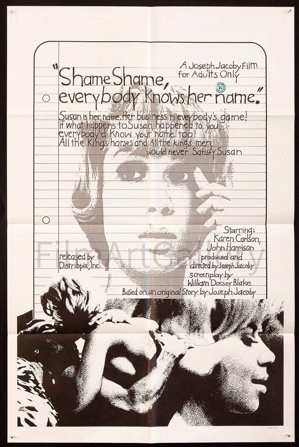 Shame, Shame, Everybody Knows Her Name Original Vintage Movie Poster