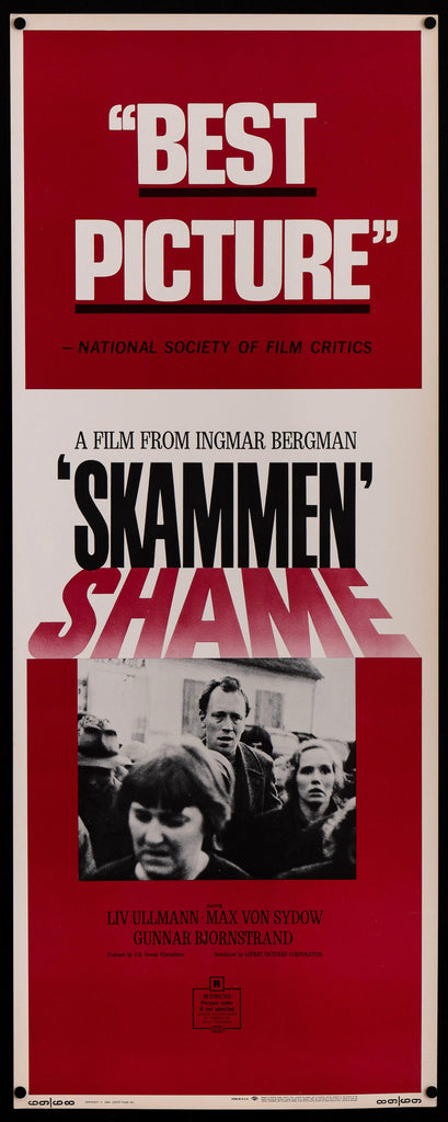 Shame (Skammen) Original Vintage Movie Poster