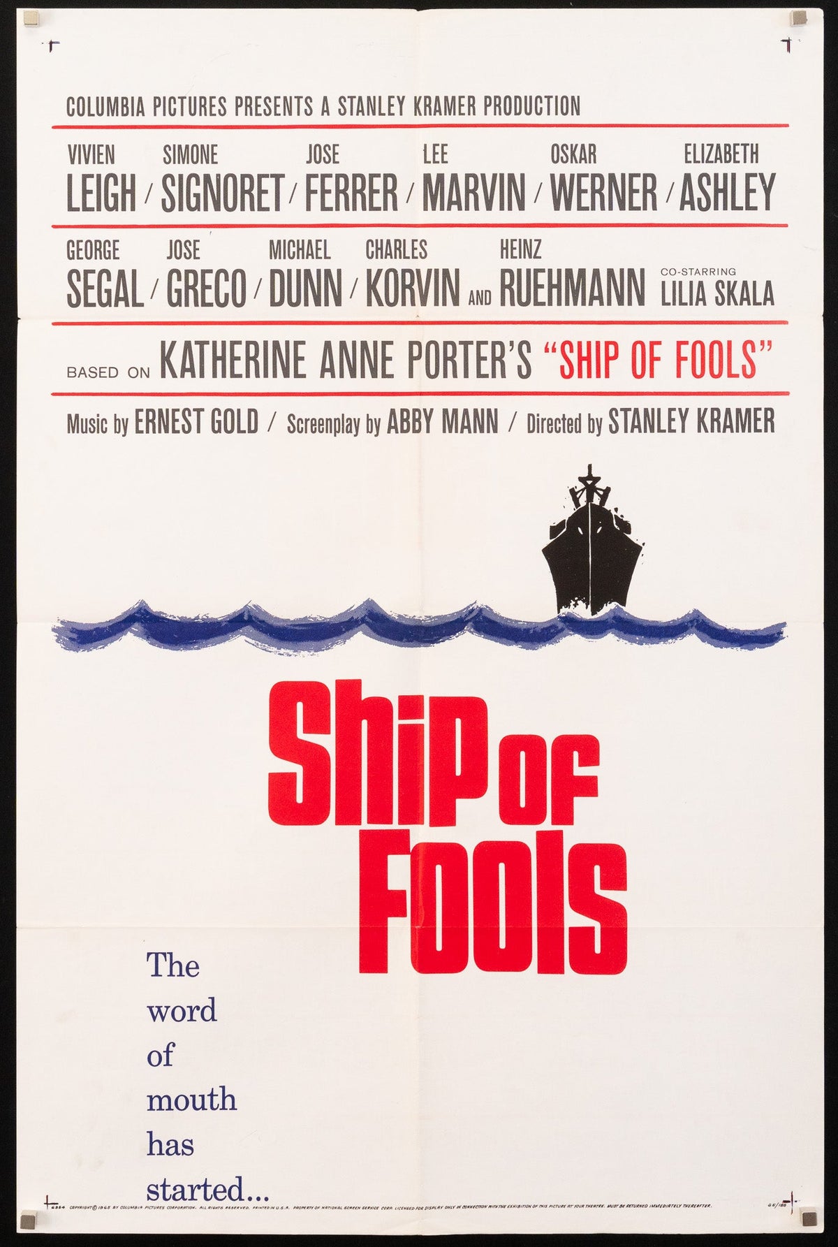 Ship of Fools Original Vintage Movie Poster