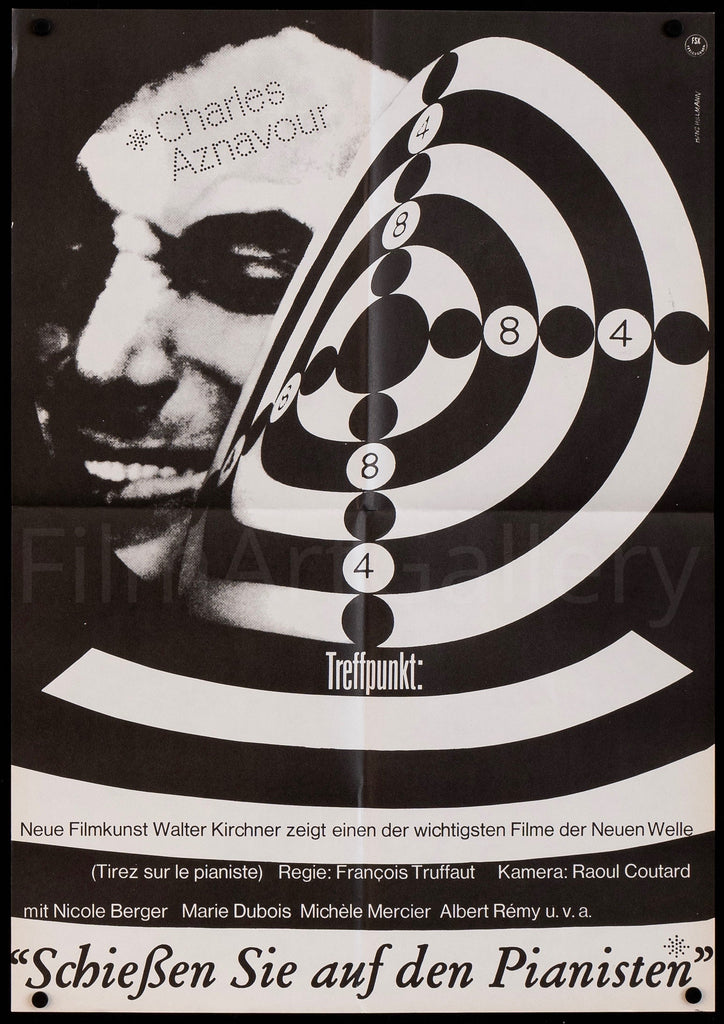 Shoot the Piano Player (Tirez Sur Le Pianiste) German A2 (16x24) Original Vintage Movie Poster