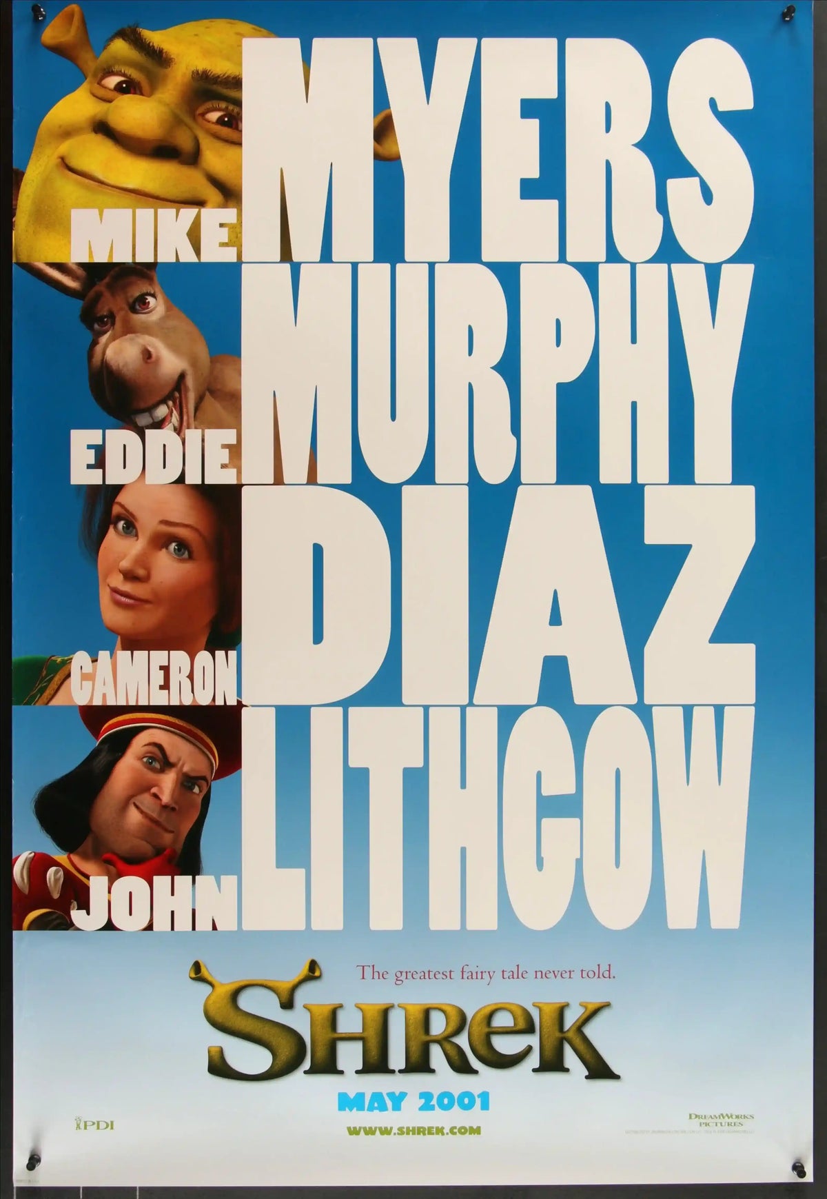 Shrek Movie Poster 2001 1 Sheet 27x41 shrek-movie-poster-2001-1-sheet-27x41