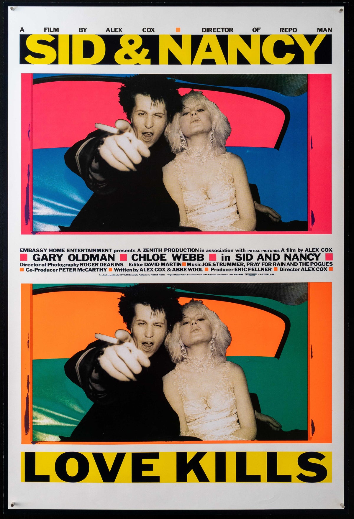 Sid &amp; Nancy 1 Sheet (27x41) Original Vintage Movie Poster