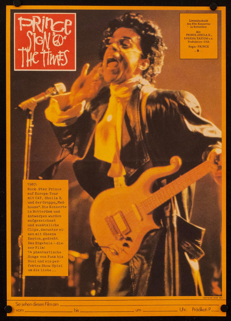 Sign O the Times Original Vintage Movie Poster