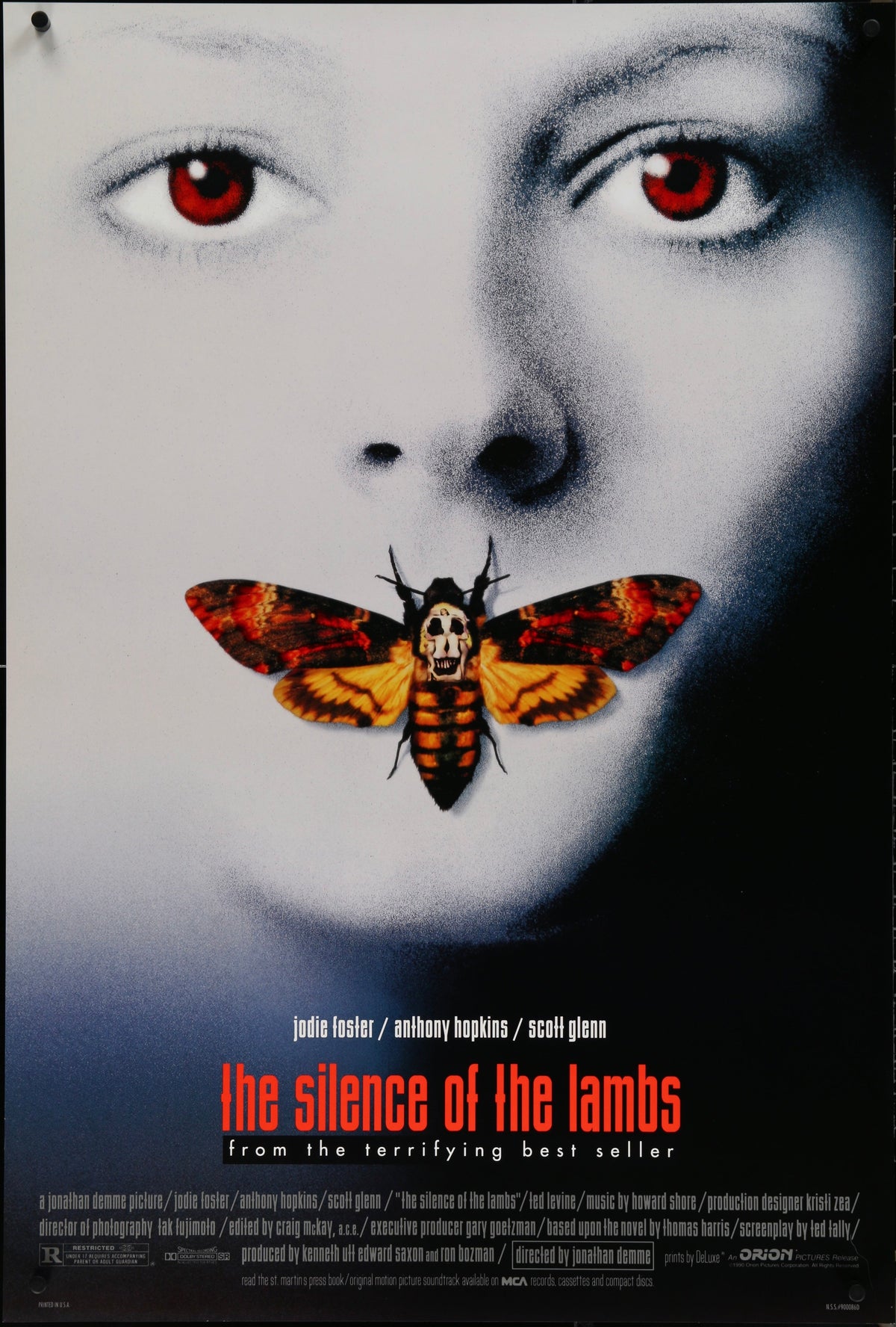 Silence of the Lambs 1 Sheet (27x41) Original Vintage Movie Poster