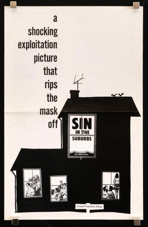 Sin In the Suburbs Original Vintage Movie Poster