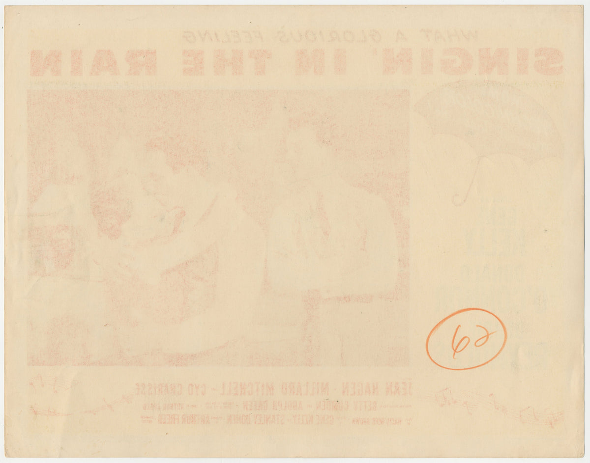 Singin in the Rain (Singing) Original Vintage Movie Poster