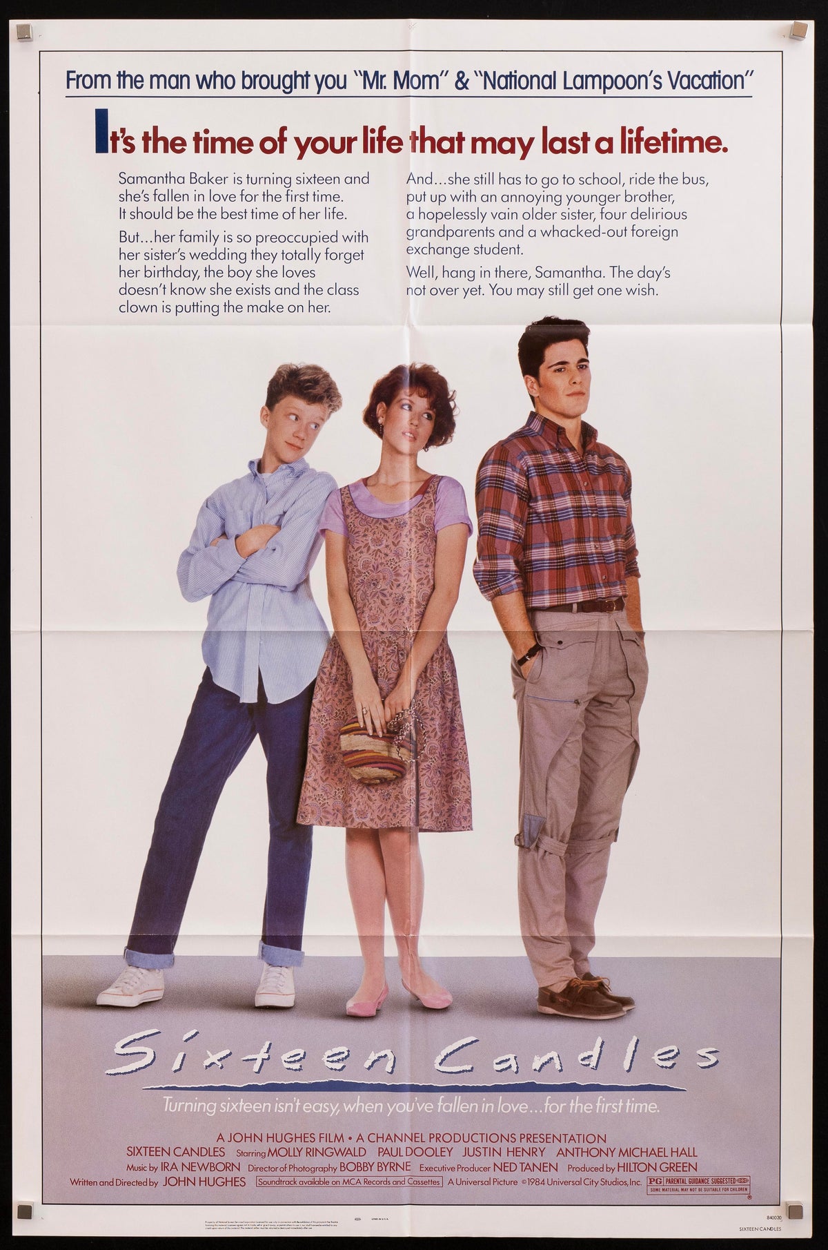 Sixteen Candles 1 Sheet (27x41) Original Vintage Movie Poster