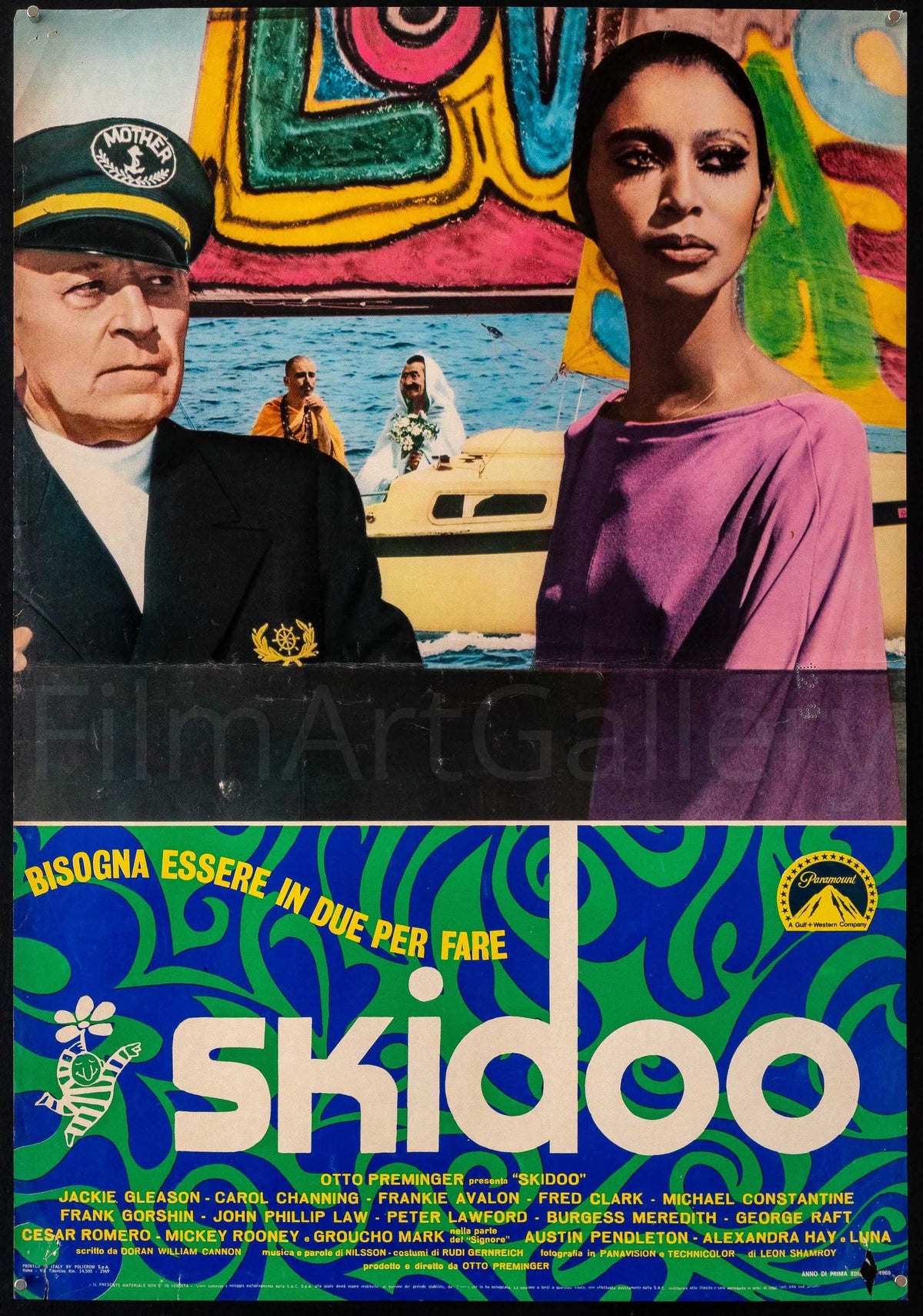 Skidoo Italian Photobusta (18x26) Original Vintage Movie Poster