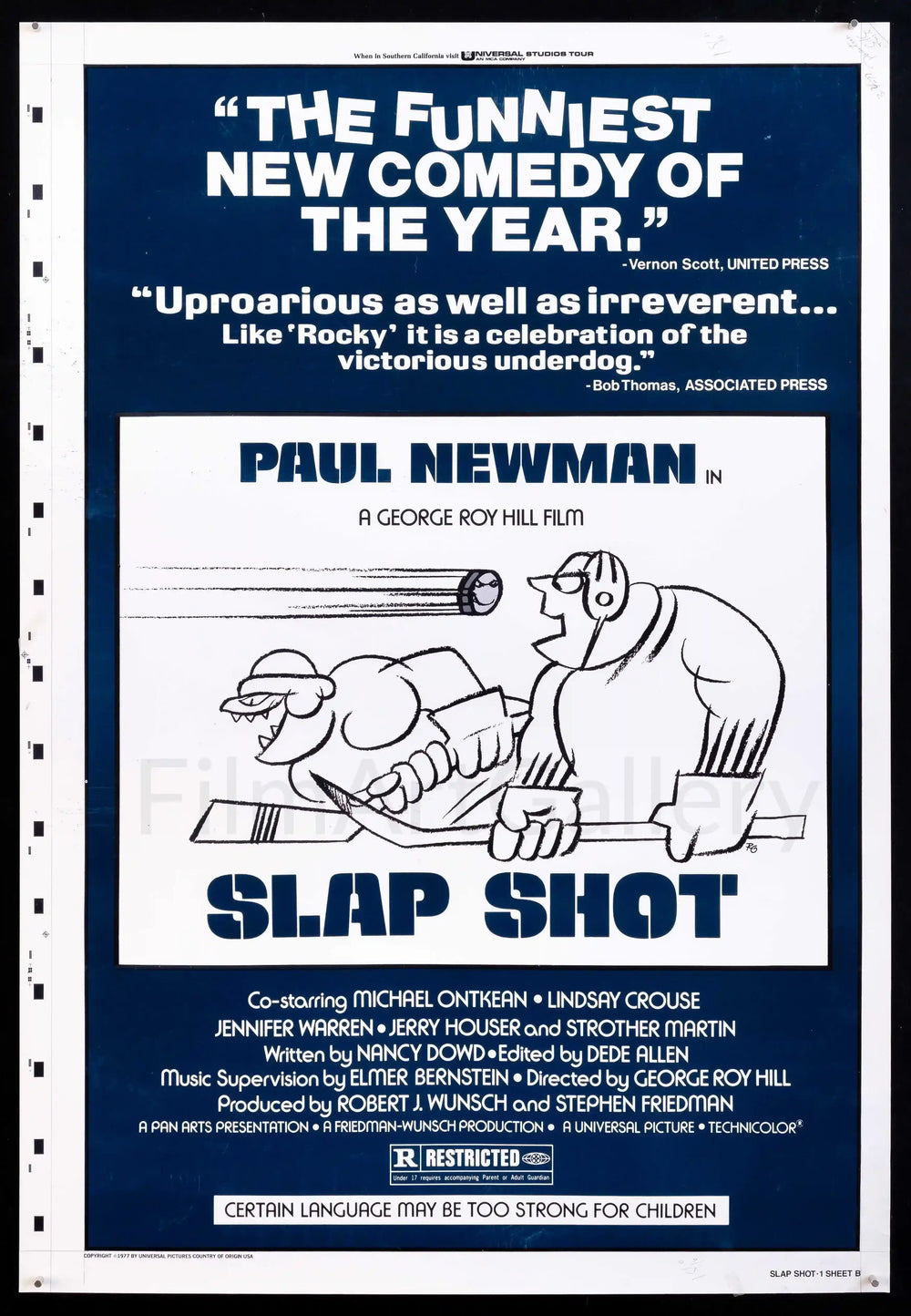 Slap Shot Original Vintage Movie Poster