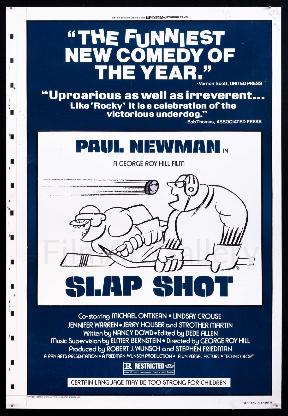 Slap Shot Original Vintage Movie Poster