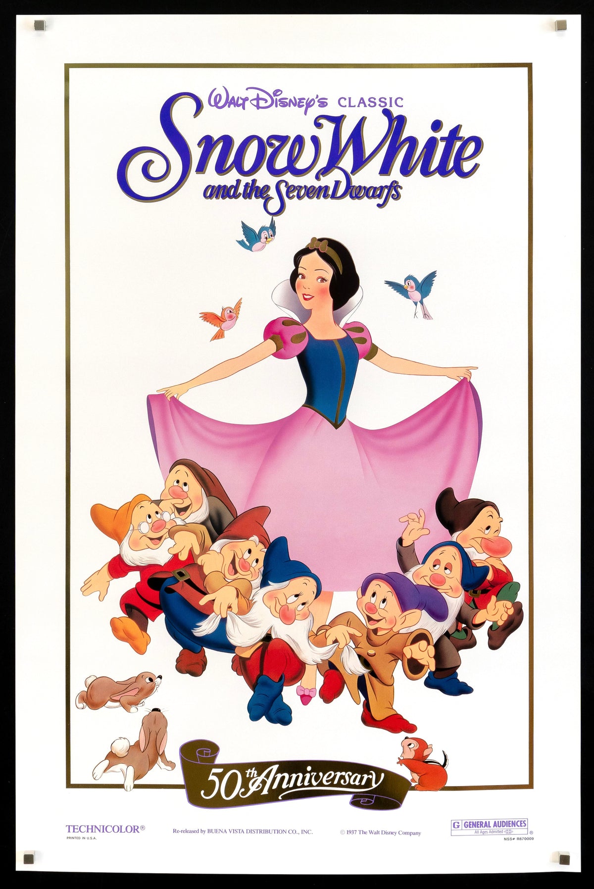 Snow White and the Seven Dwarfs Original Vintage Movie Poster