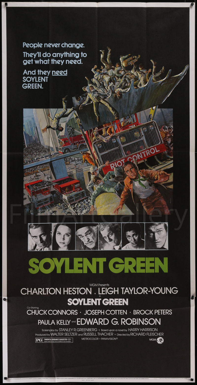 Soylent Green 3 Sheet (41x81) Original Vintage Movie Poster