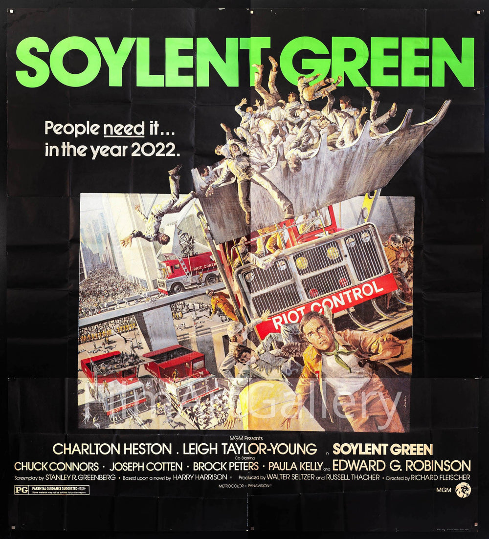 Soylent Green Movie Poster 1973 3 Sheet 41x81 Film Art Gallery