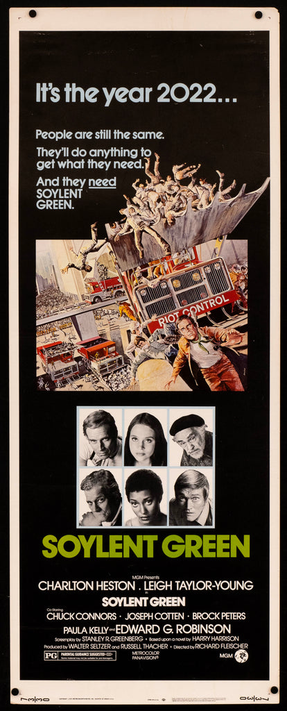 Soylent Green Insert (14x36) Original Vintage Movie Poster