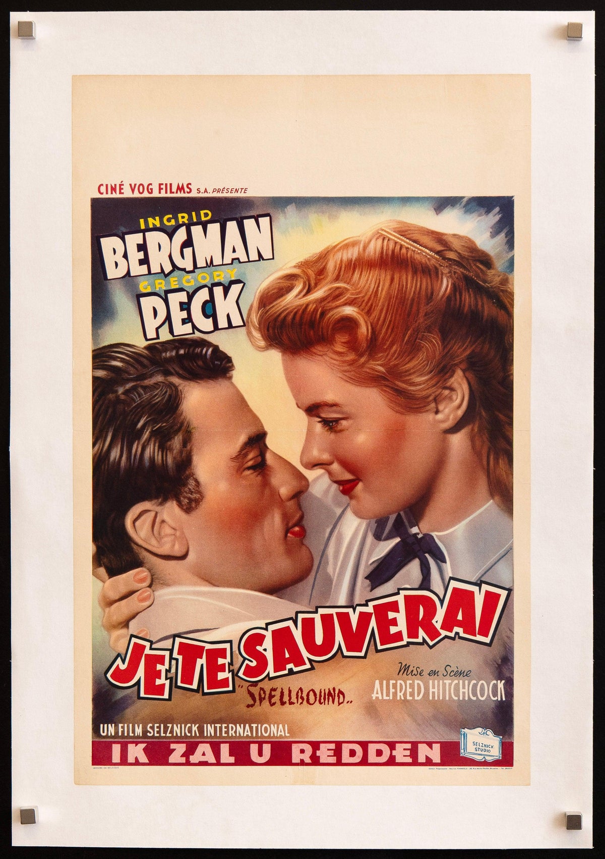 Spellbound Belgian (14x22) Original Vintage Movie Poster