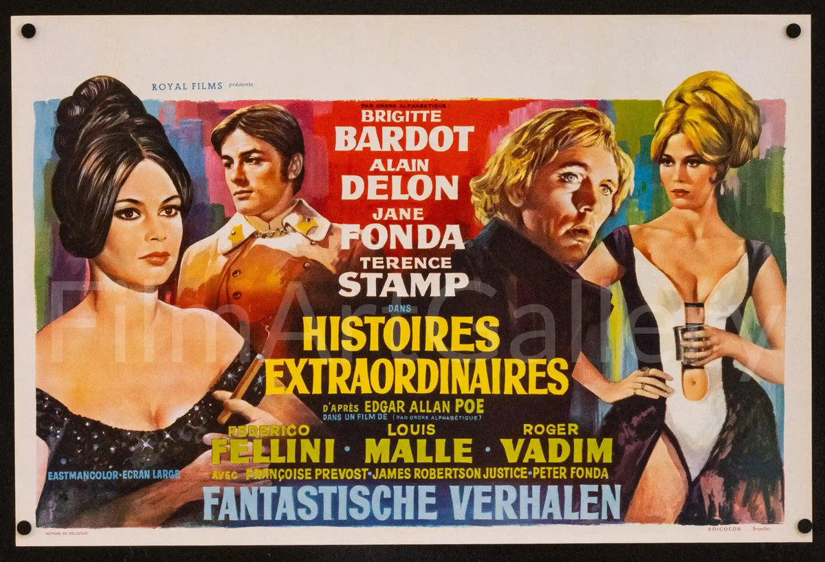 Spirits of the Dead (Histoires Extraordinaires) Original Vintage Movie Poster