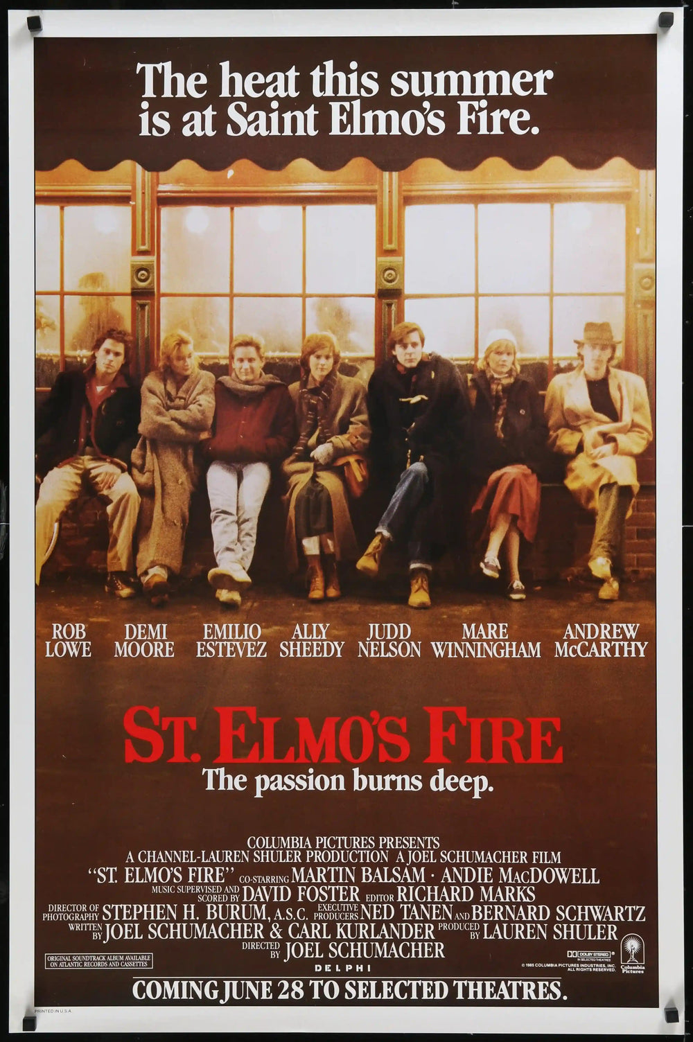 St. Elmo's Fire Original Vintage Movie Poster