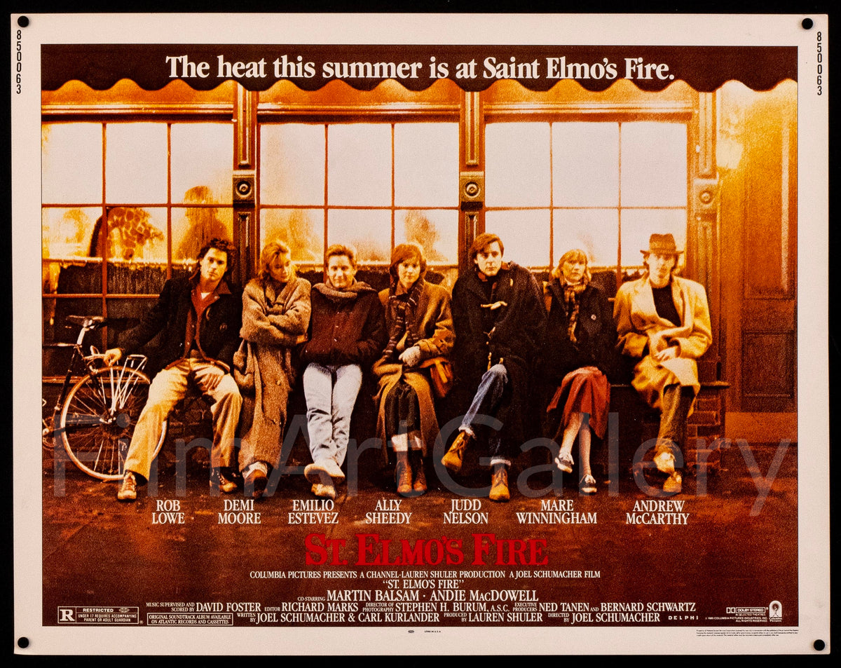 St. Elmo&#39;s Fire Original Vintage Movie Poster