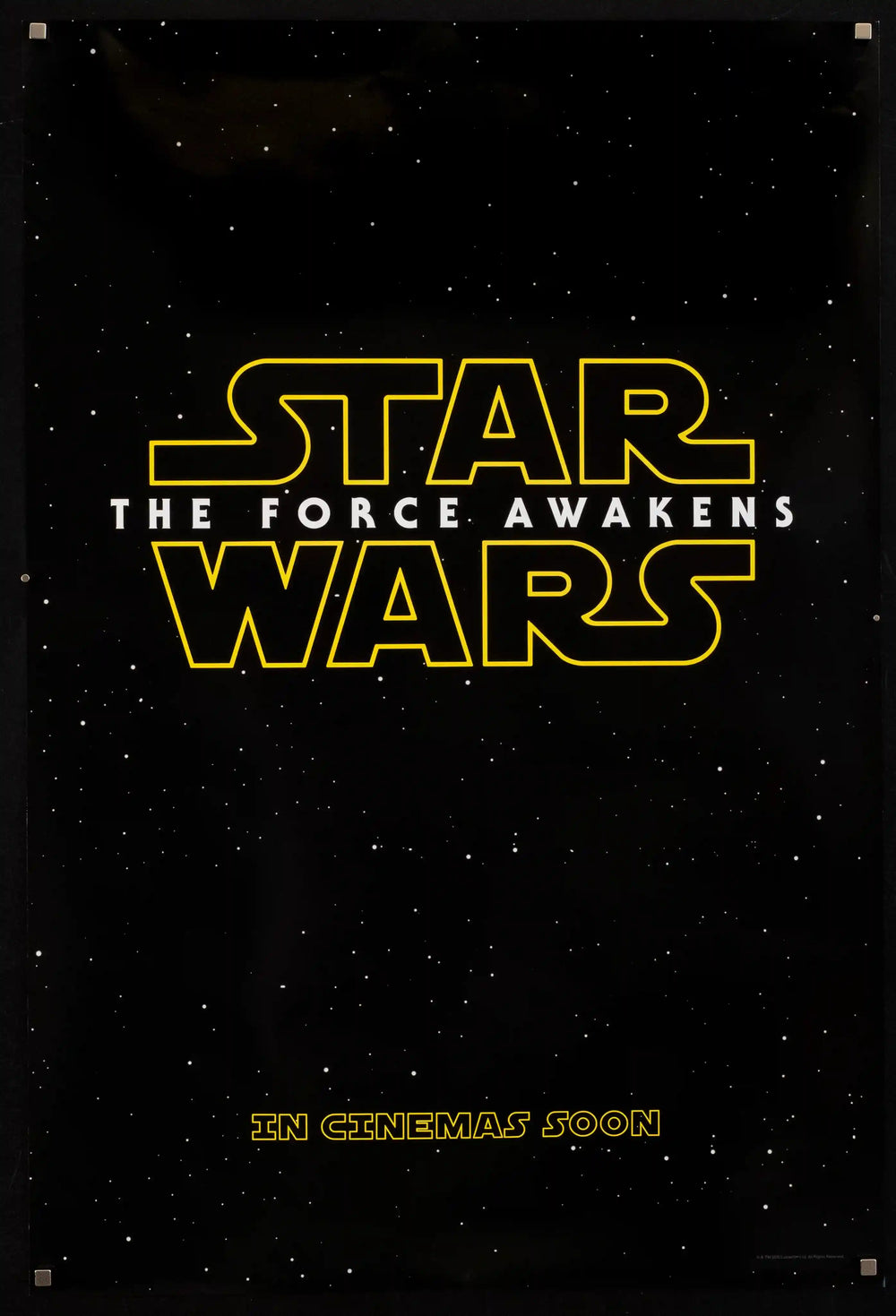 Star Wars: The Force Awakens Original Vintage Movie Poster