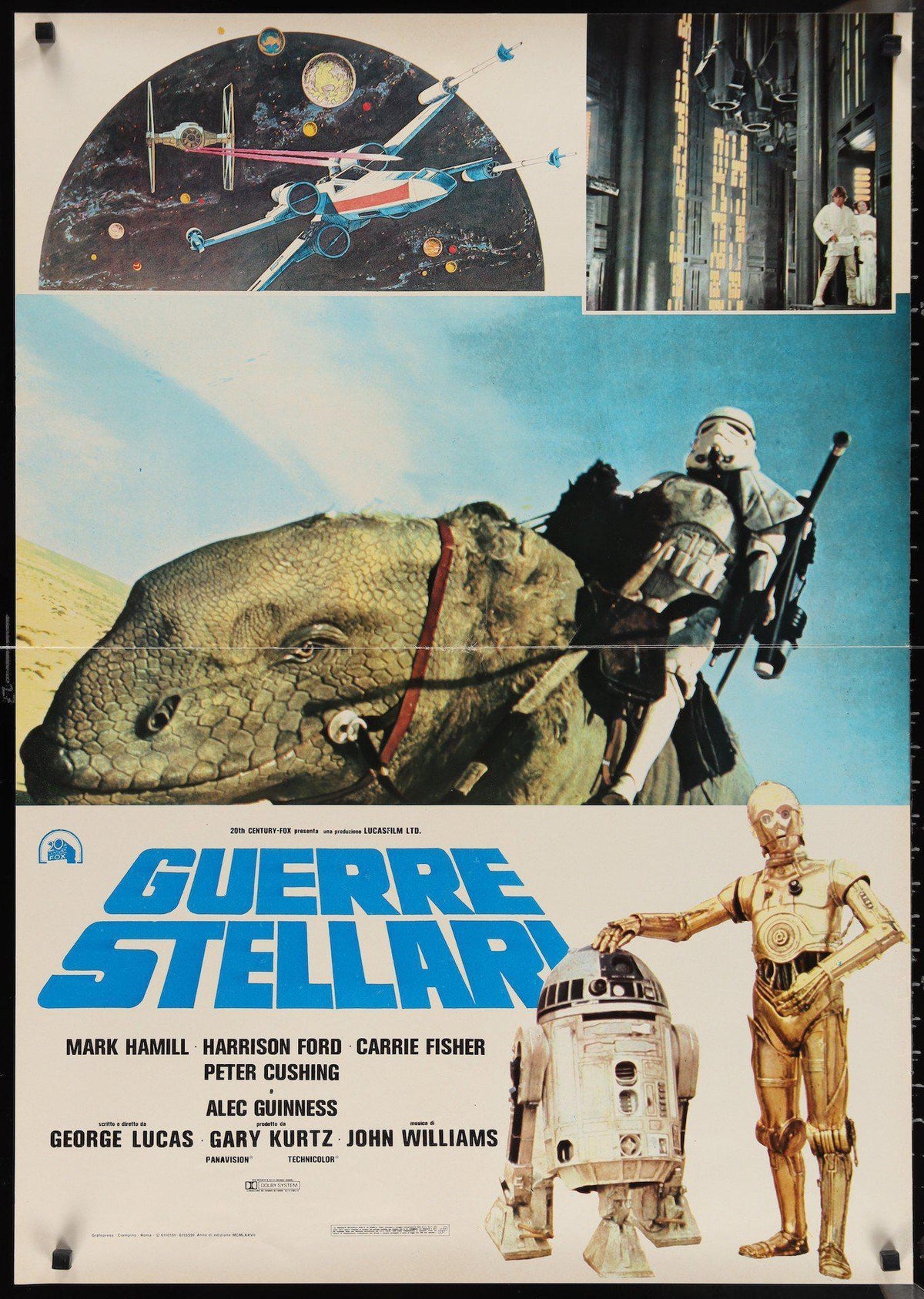 Star Wars Italian 1 foglio (26x37) Original Vintage Movie Poster