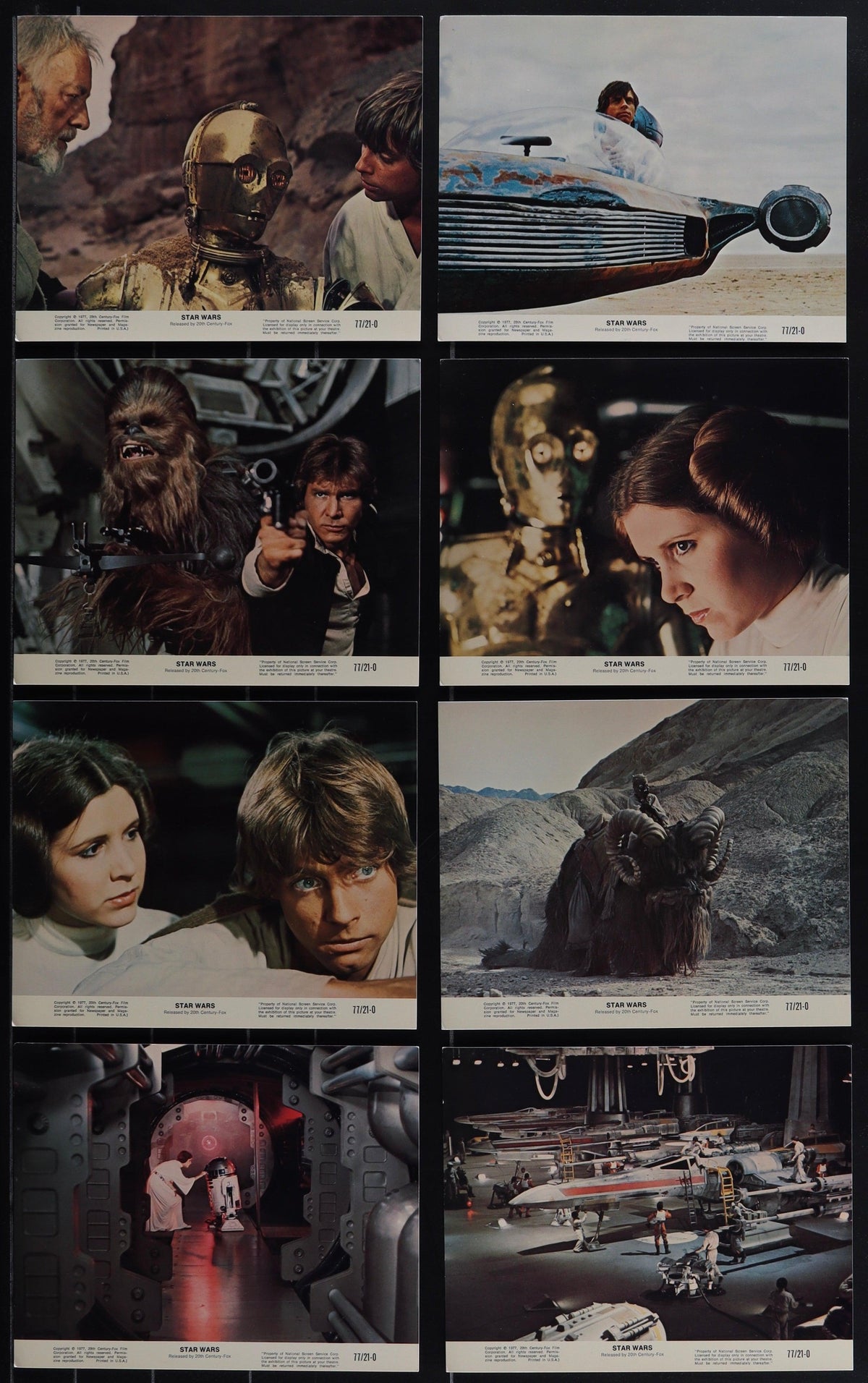 Star Wars Mini Lobby Card Set (8-8x10) Original Vintage Movie Poster