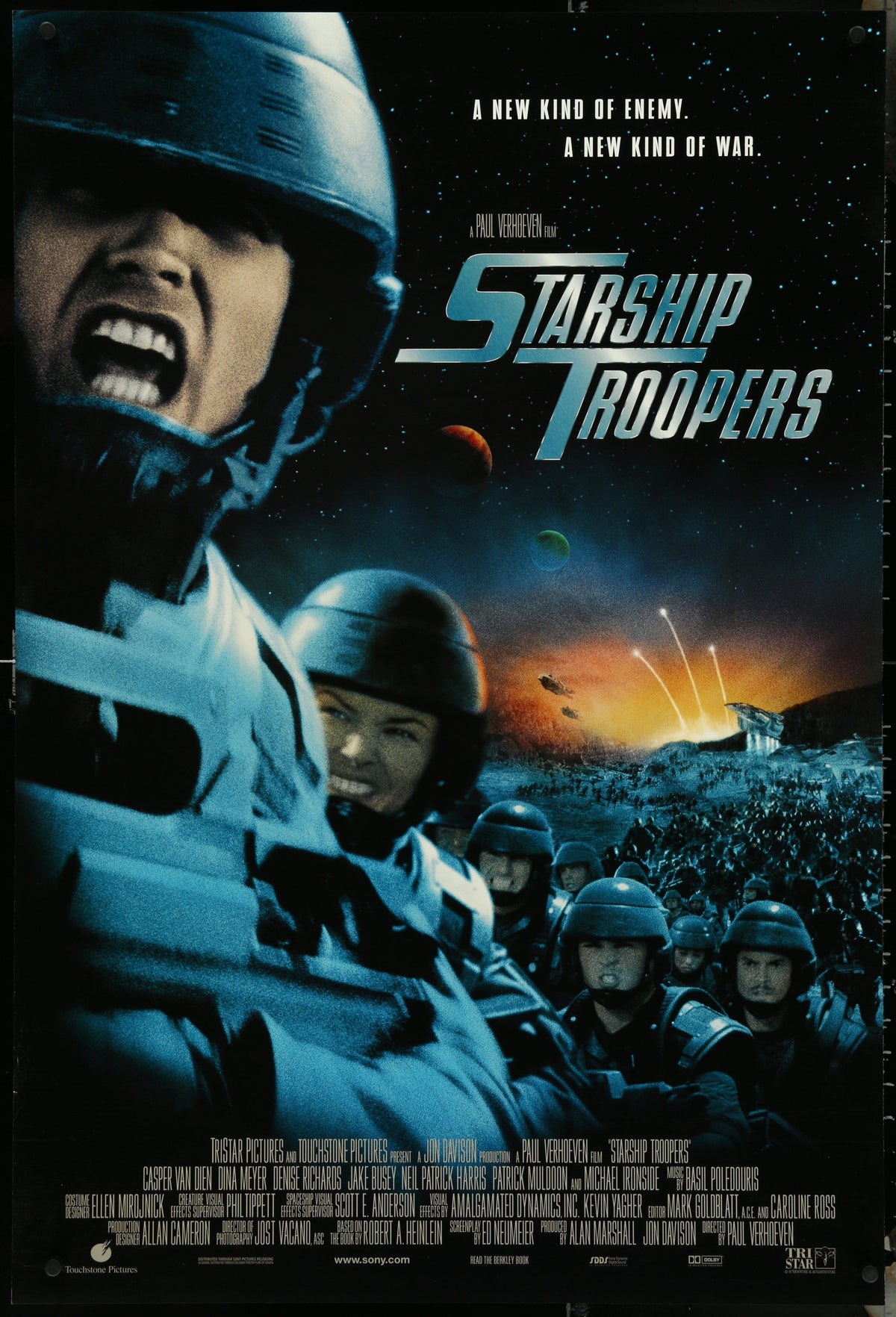 Starship Troopers 1 Sheet (27x41) Original Vintage Movie Poster