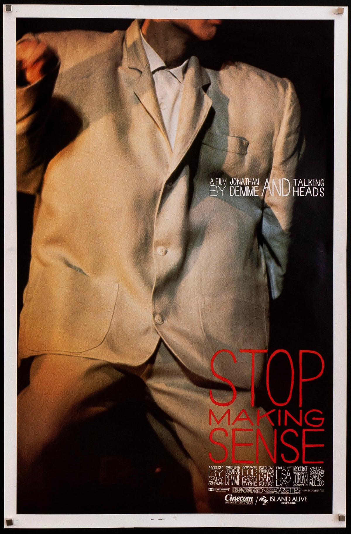 Stop Making Sense Original Vintage Movie Poster