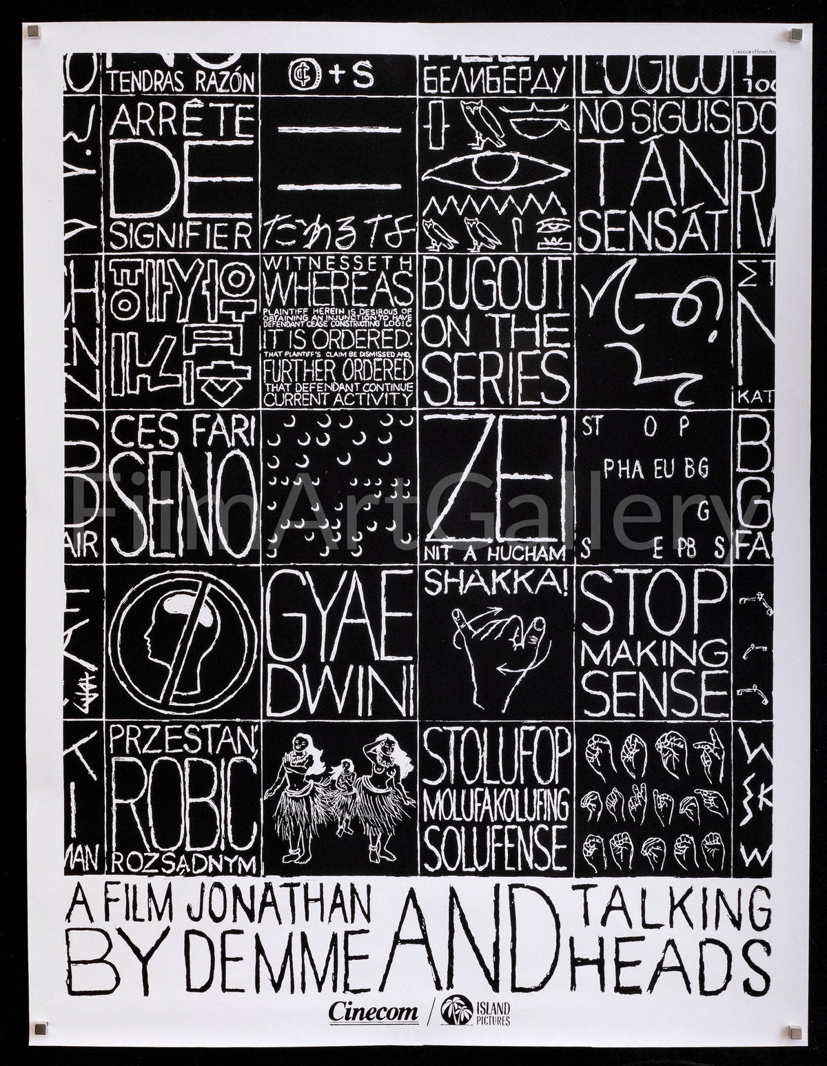 Stop Making Sense Original Vintage Movie Poster
