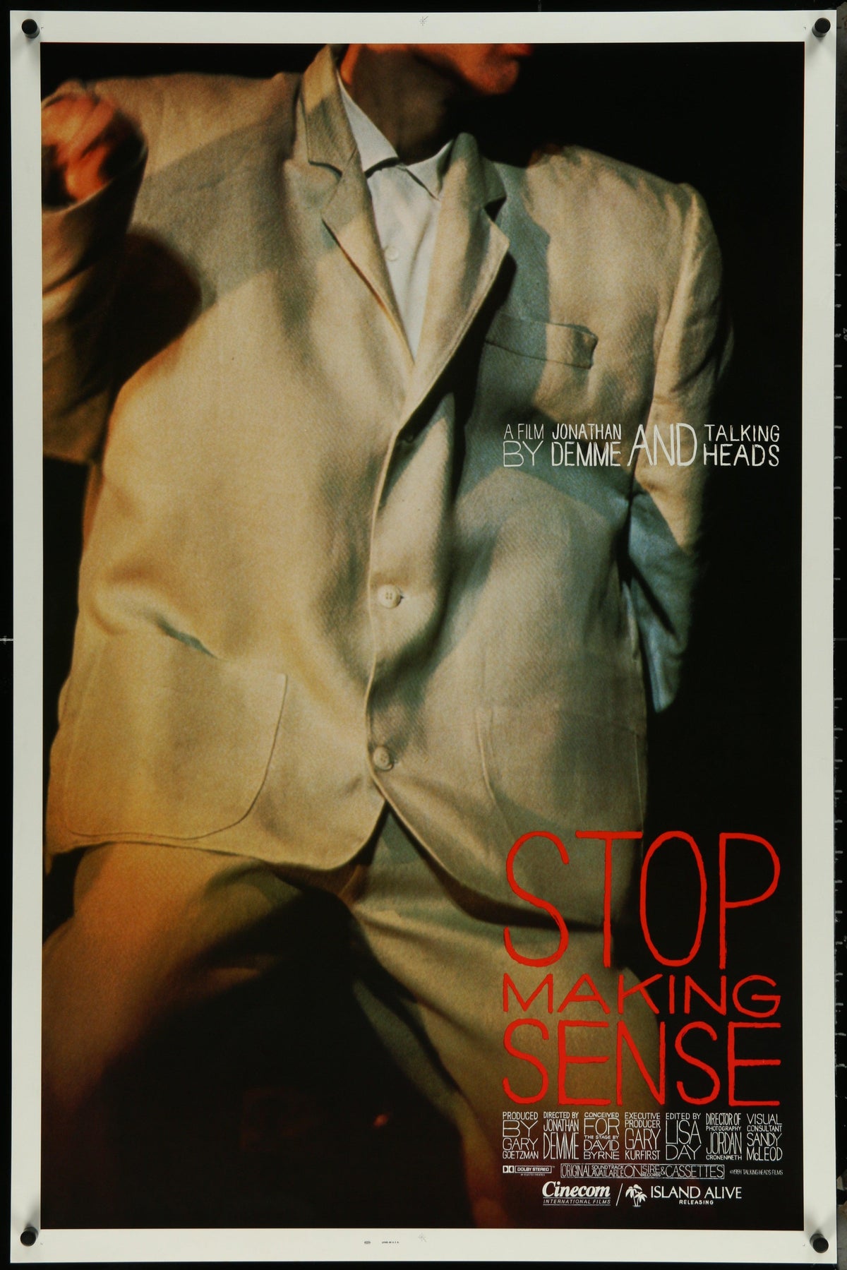 Stop Making Sense Original Vintage Movie Poster