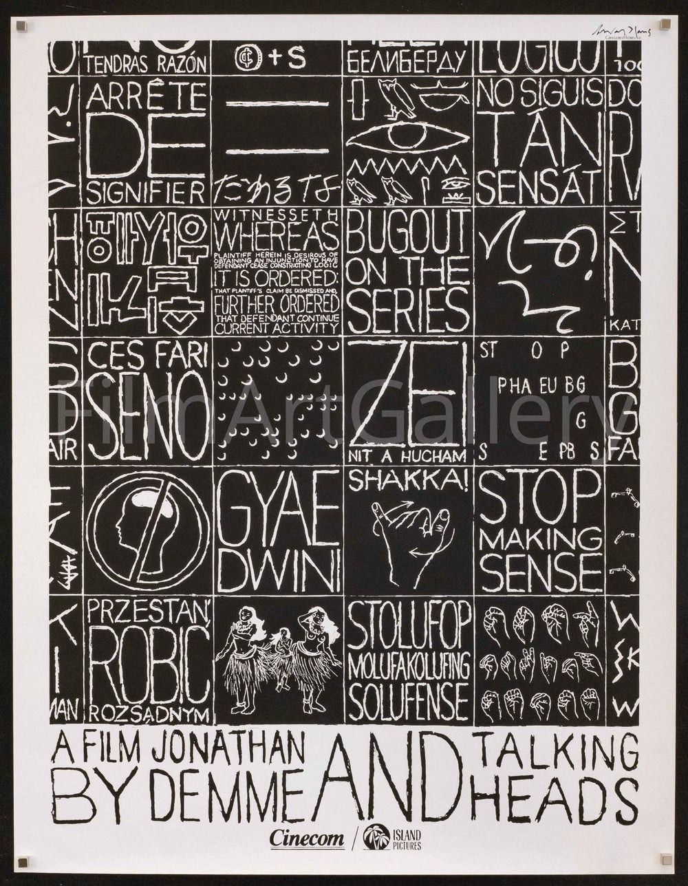 Stop Making Sense Original Vintage Movie Poster