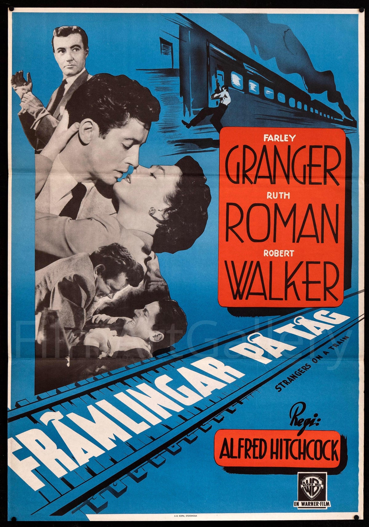 Strangers on a Train 1 Sheet (27x41) Original Vintage Movie Poster