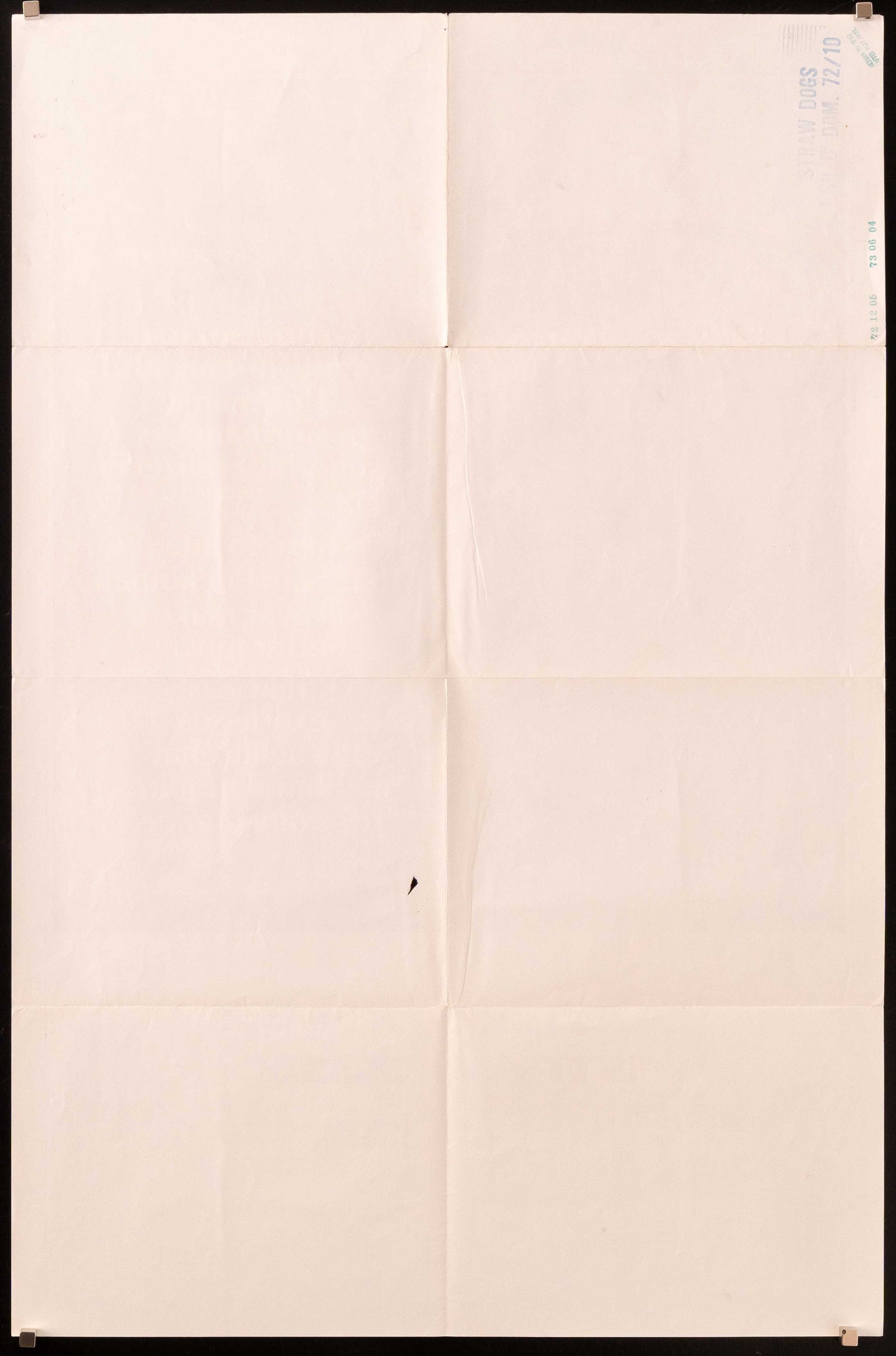 Straw Dogs Original Vintage Movie Poster