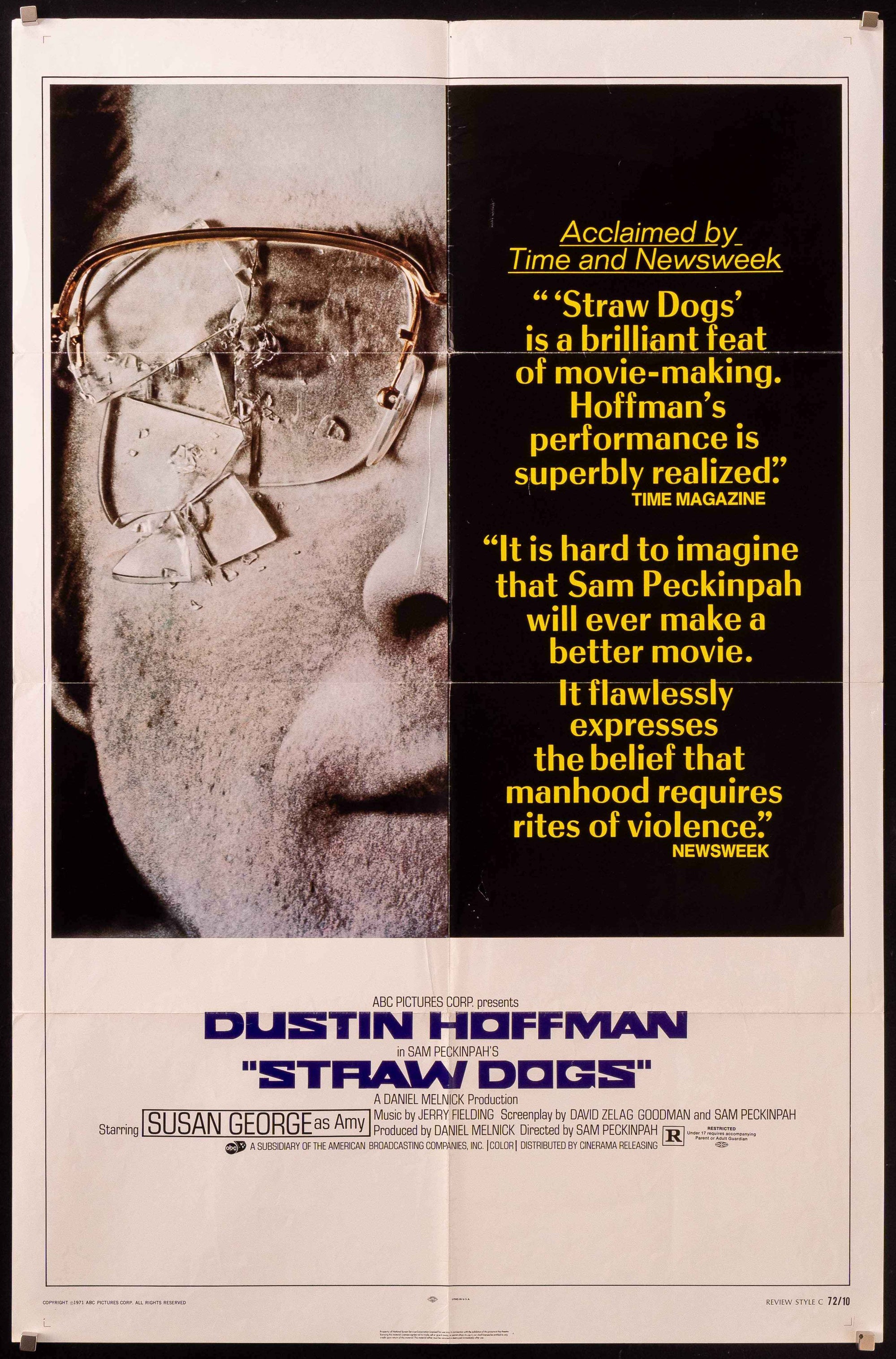 Straw Dogs Movie Poster 1971 1 Sheet 27x41 straw-dogs-movie-poster-1971-1-sheet-27x41