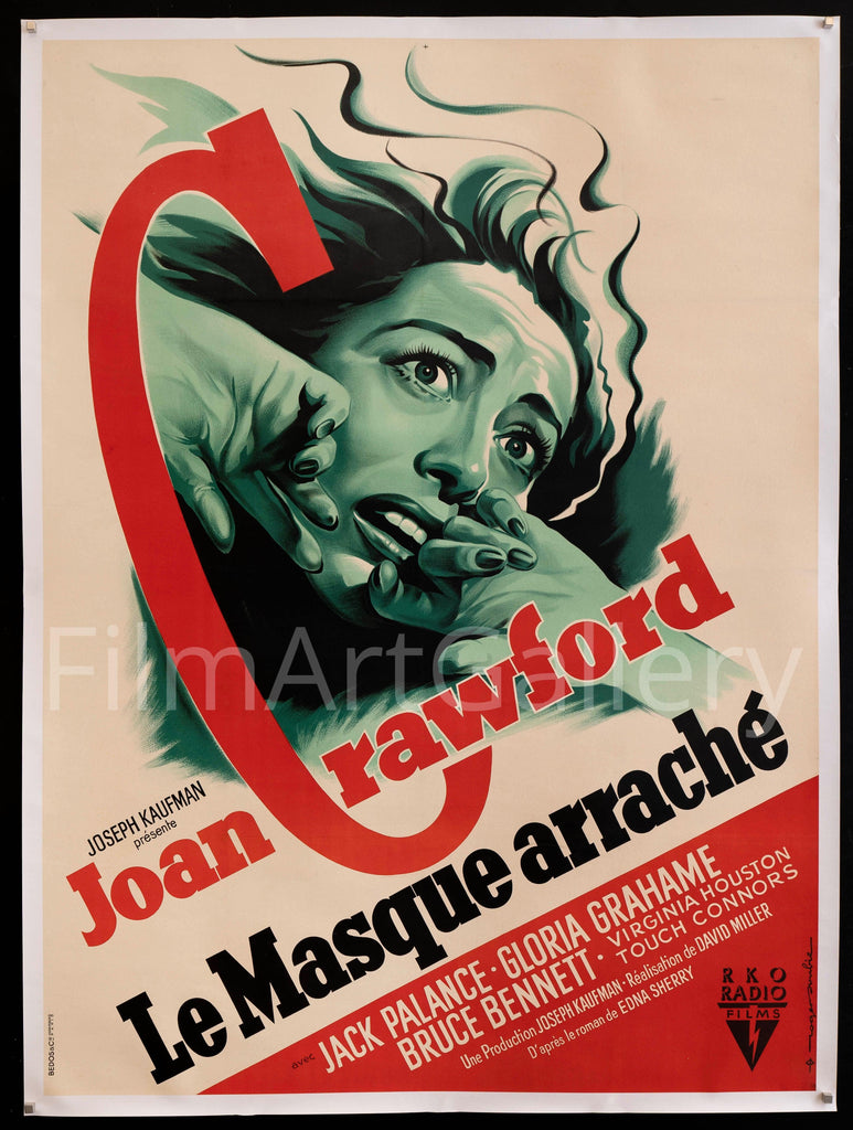 Sudden Fear French 1 Panel (47x63) Original Vintage Movie Poster