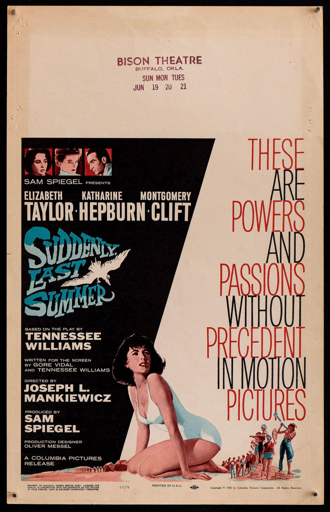 Suddenly, Last Summer Original Vintage Movie Poster