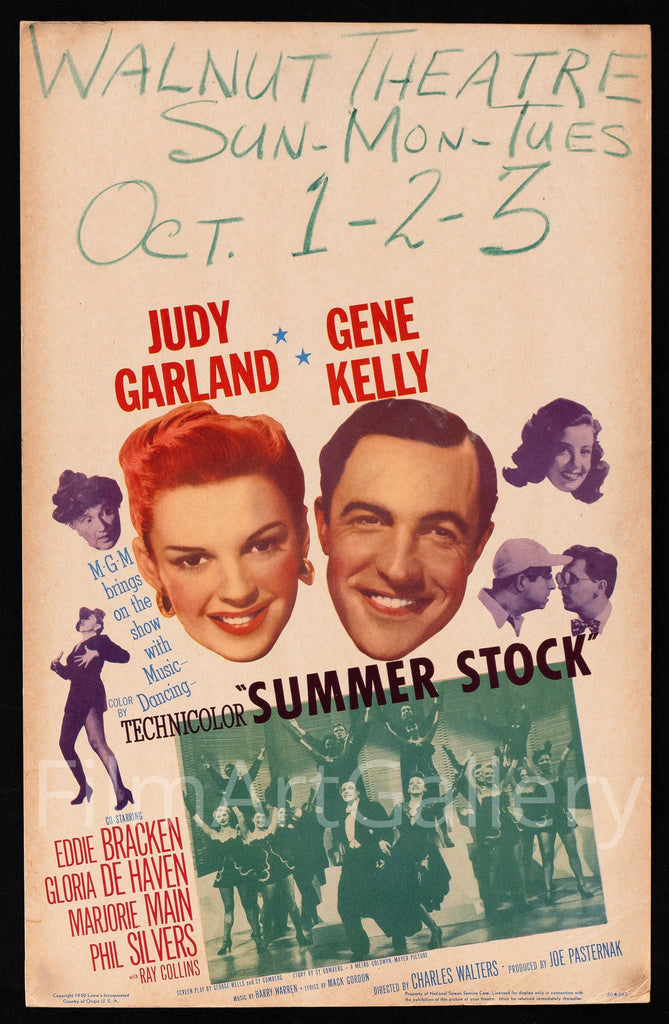 Summer Stock Window Card (14x22) Original Vintage Movie Poster