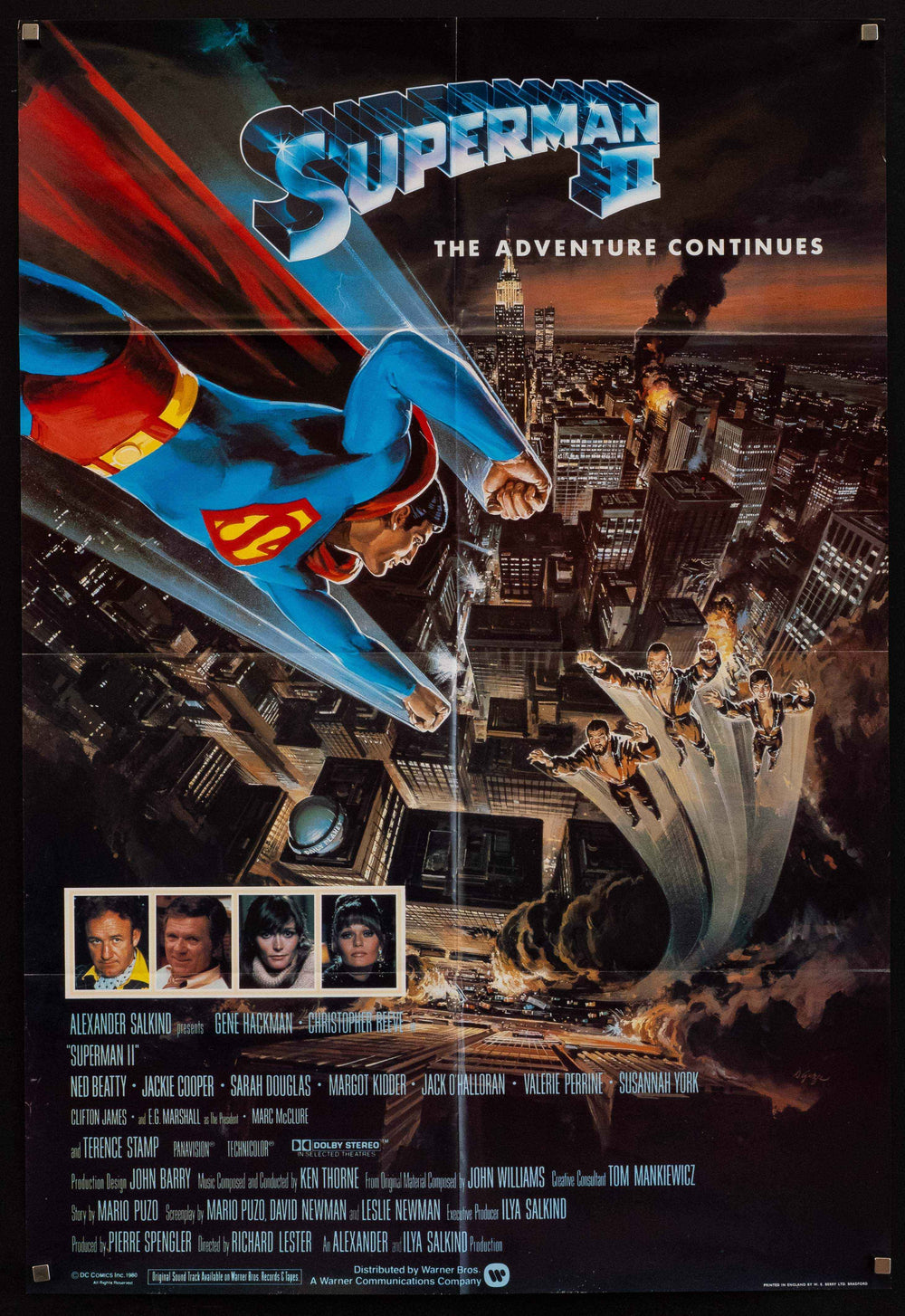 Superman II 2 Original Vintage Movie Poster