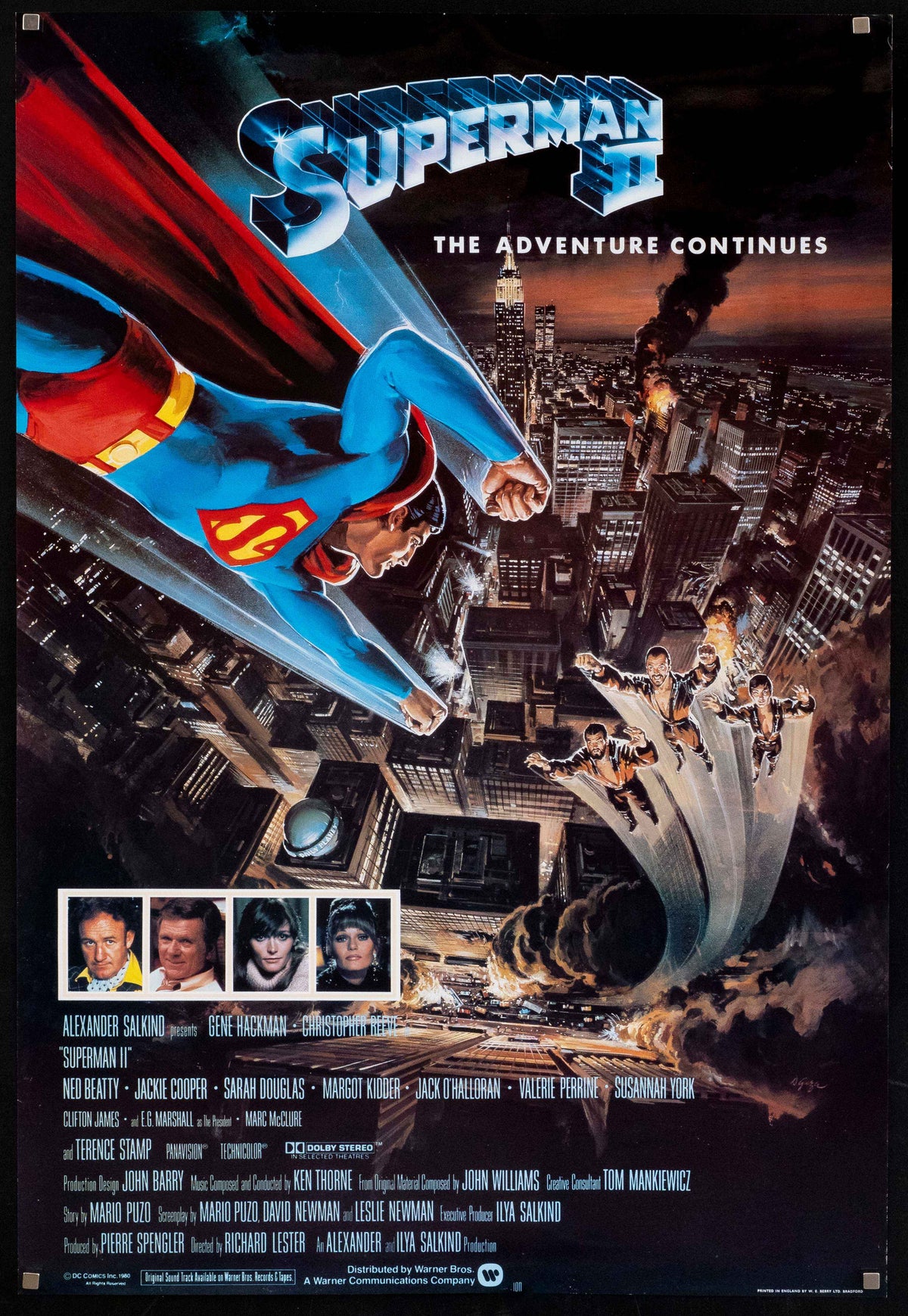 Superman II 2 Original Vintage Movie Poster