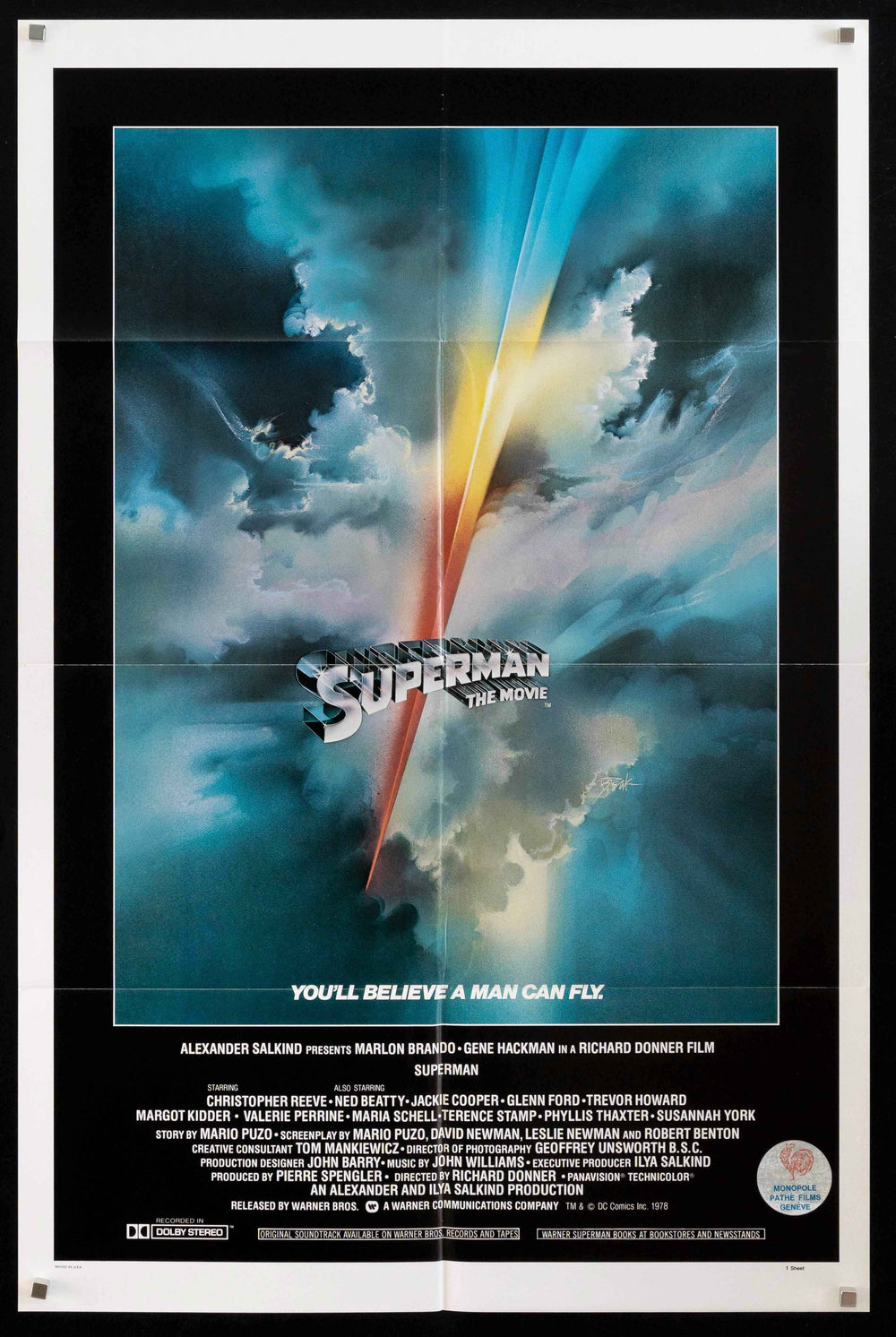 Superman Original Vintage Movie Poster